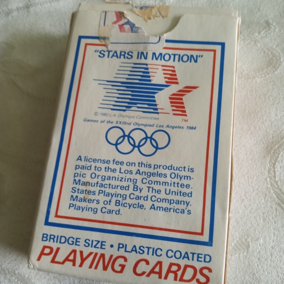 Vintage 1984 Olympics Playing Cards Los Angeles CA w Box - Picture 2 of 10